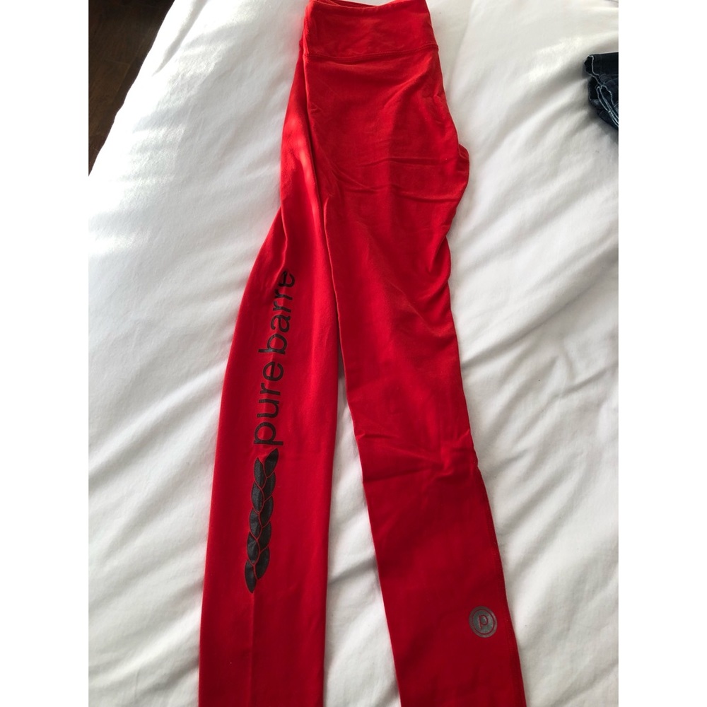 Split 59 red Pure Barre leggings